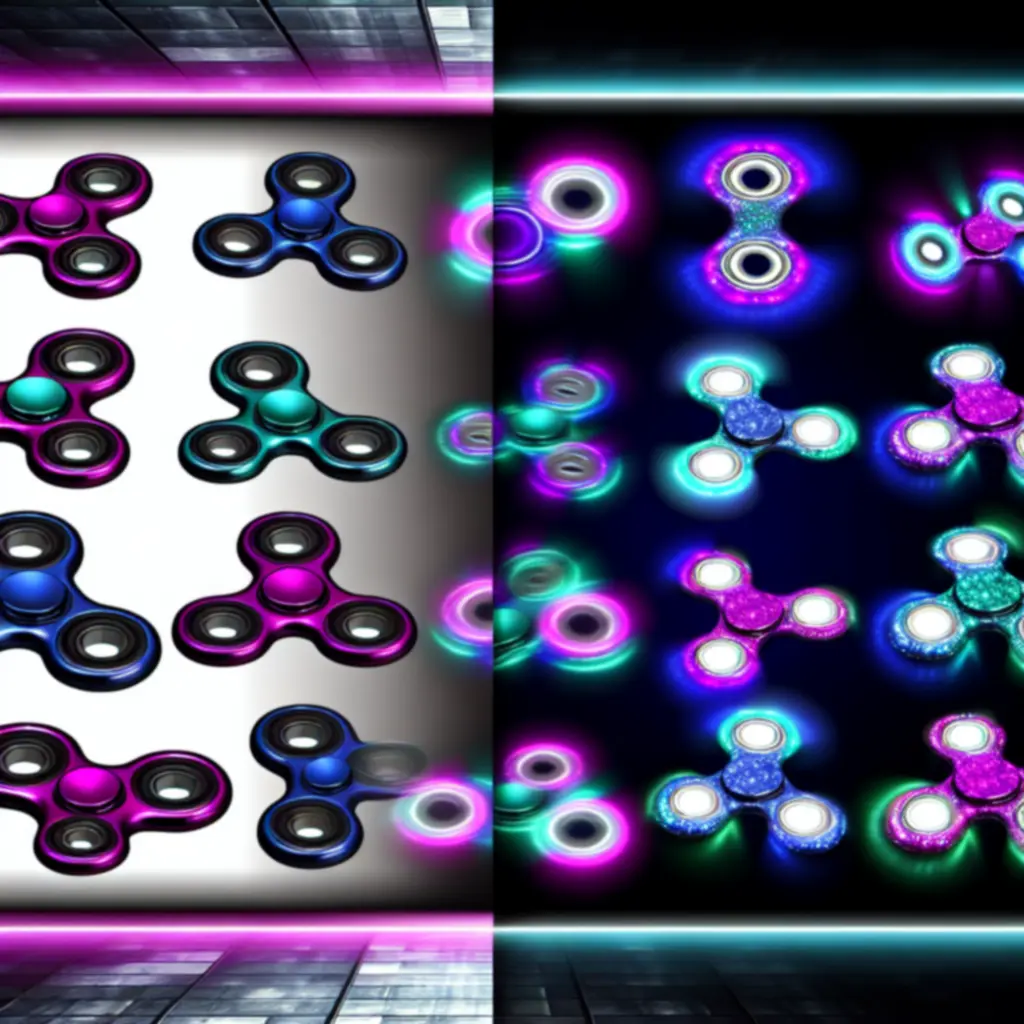 Testreszabható neon spinner galéria a Draw Finger Spinner játékból