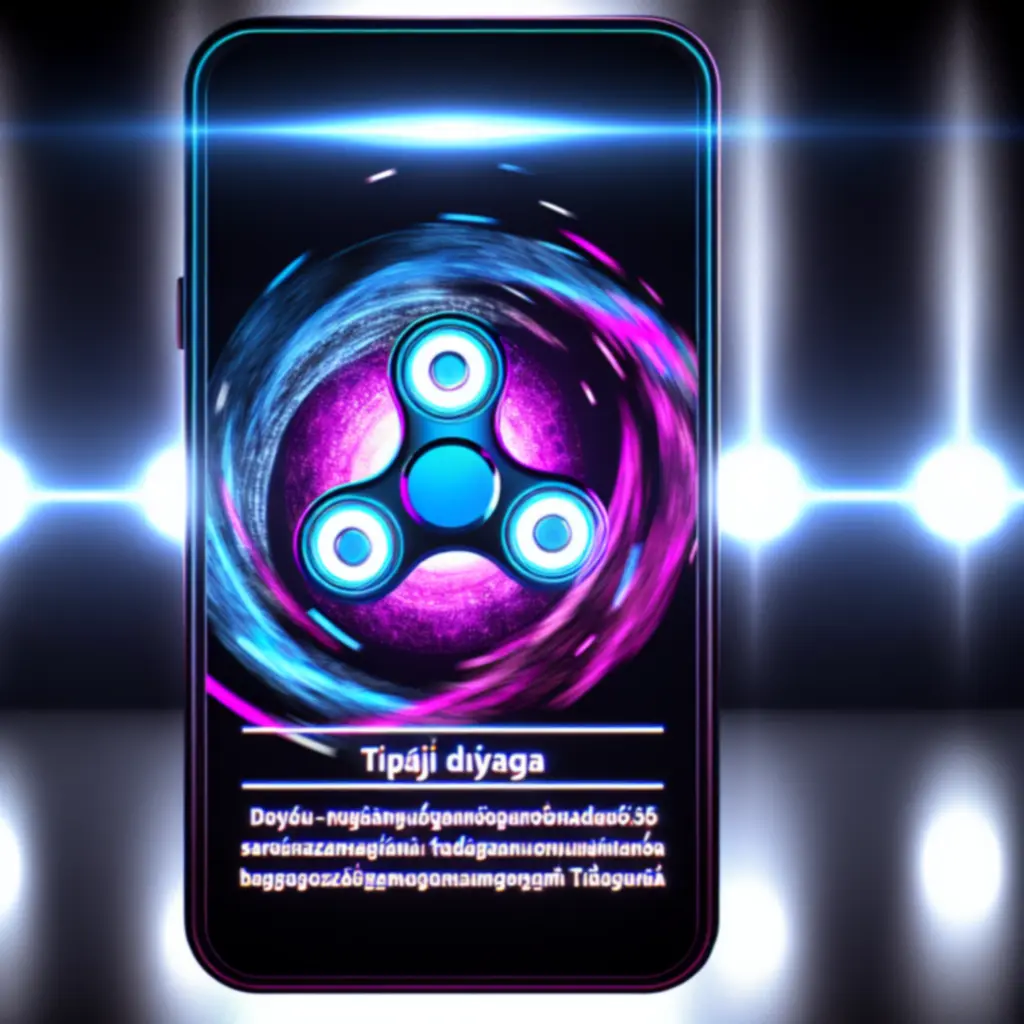 Draw Finger Spinner neonfényes pörgető a sötét háttér előtt