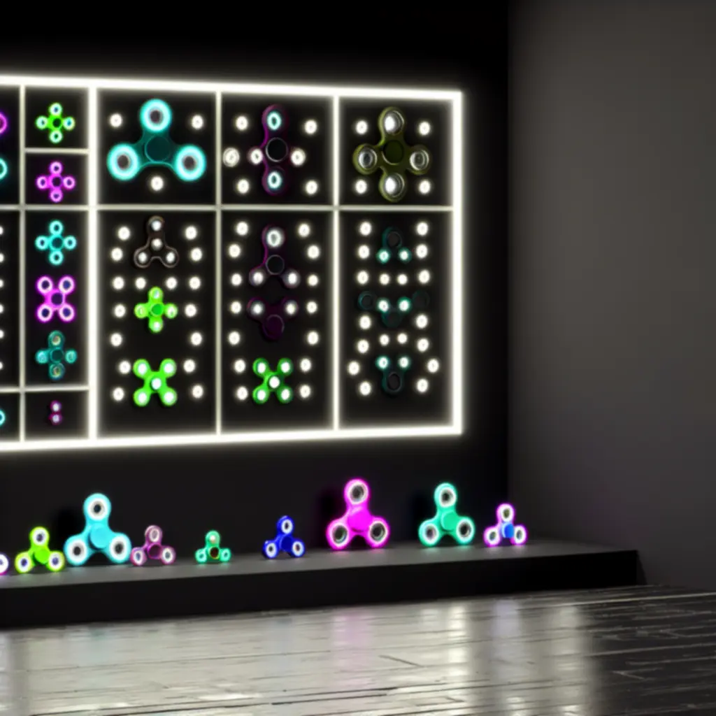 Neonos Draw Finger Spinner dizájnokat bemutató galéria